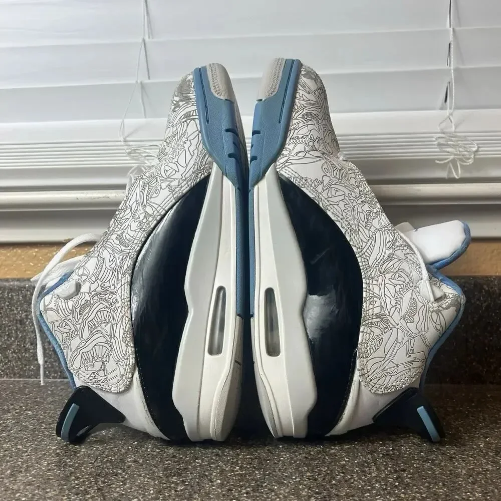 NIKE Air Jordan Dub Zero University of Blue White/Grey Sneaker 311046 114 Mens 8